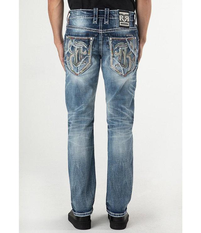 Rock Revival Jeth Straight Leg Denim Jeans Product Image