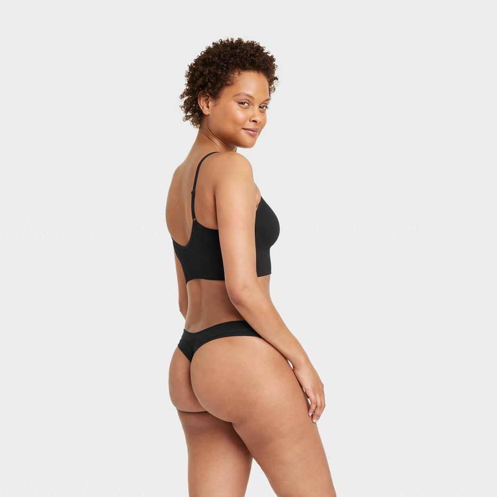 Womens Cotton Stretch Comfort Thong - Auden Black Product Image