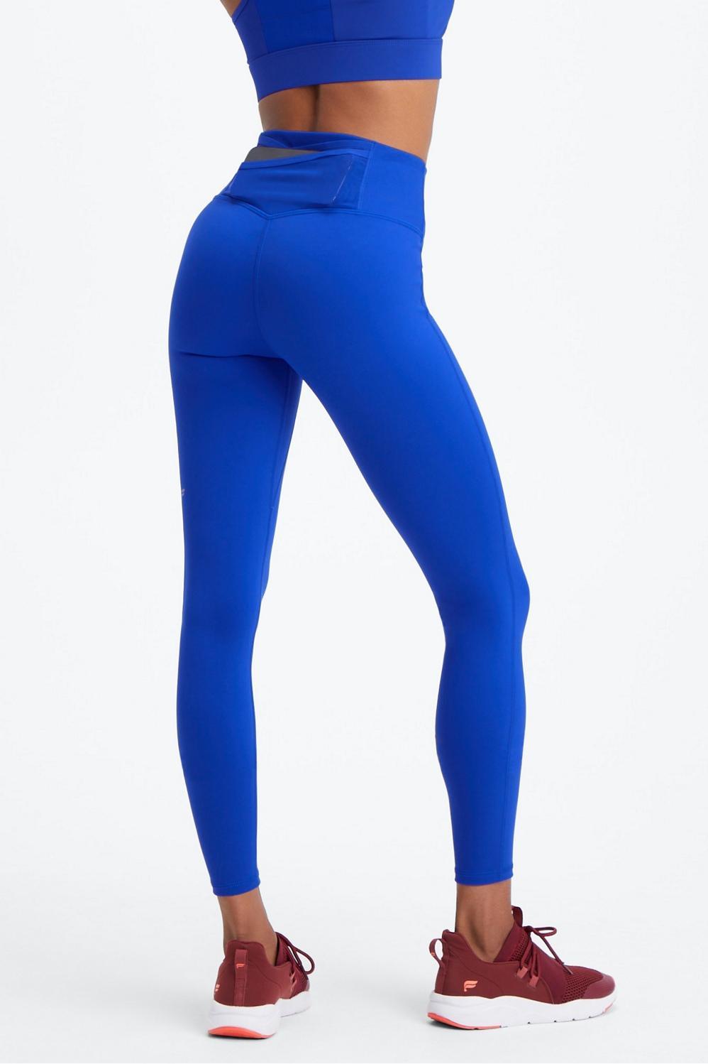 Fabletics Trinity High-Waisted Pocket Legging Womens blue plus Size 3X Product Image