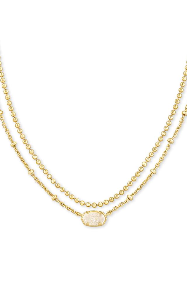 KENDRA SCOTT Emilie Multi Strand Necklace Gold Iridescent Drusy Product Image