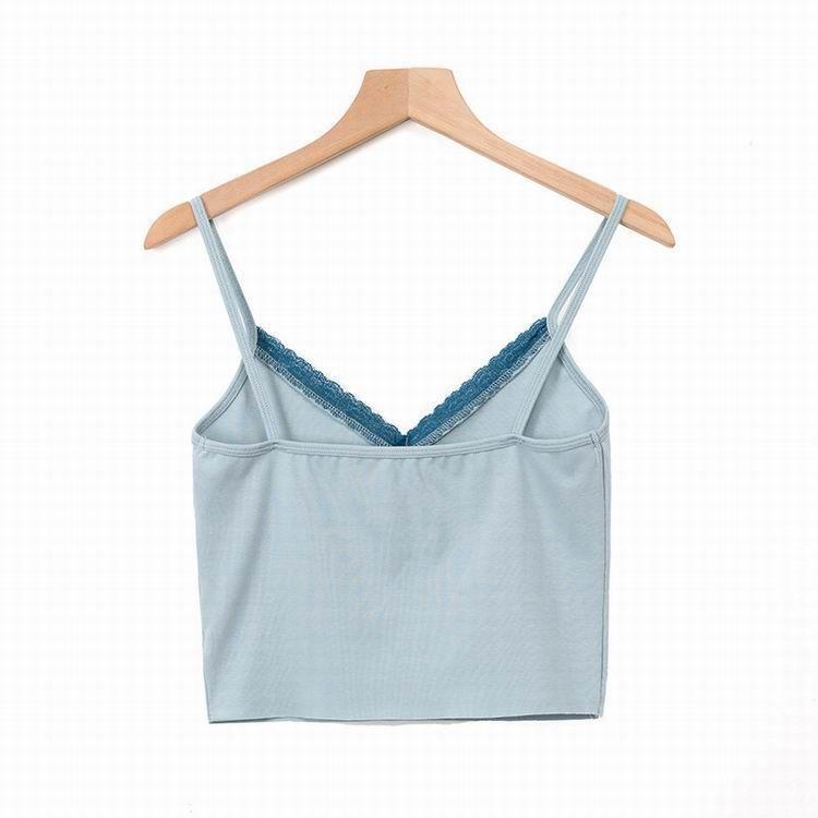 V-Neck Lace Trim Crop Camisole Product Image