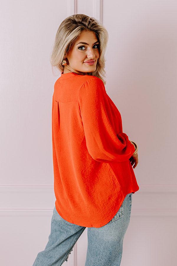 Casual Moment Shift Top in Tangerine Product Image