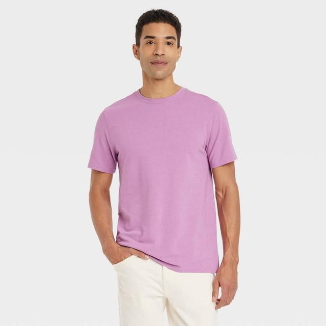 Mens Regular Fit Pique T-Shirt - Goodfellow & Co Purple XXL Product Image