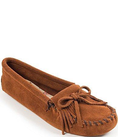 Minnetonka Kilty Softsole Suede Moccasins Product Image