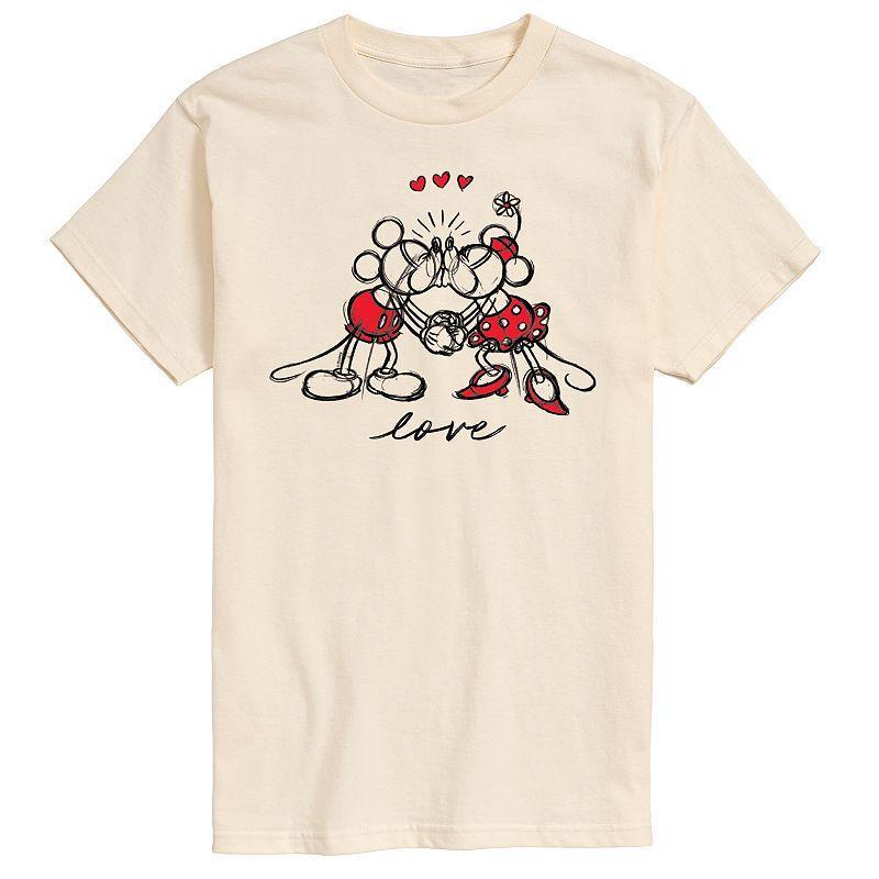 Disneys Mens Mickey Minnie Love Graphic Tee Product Image