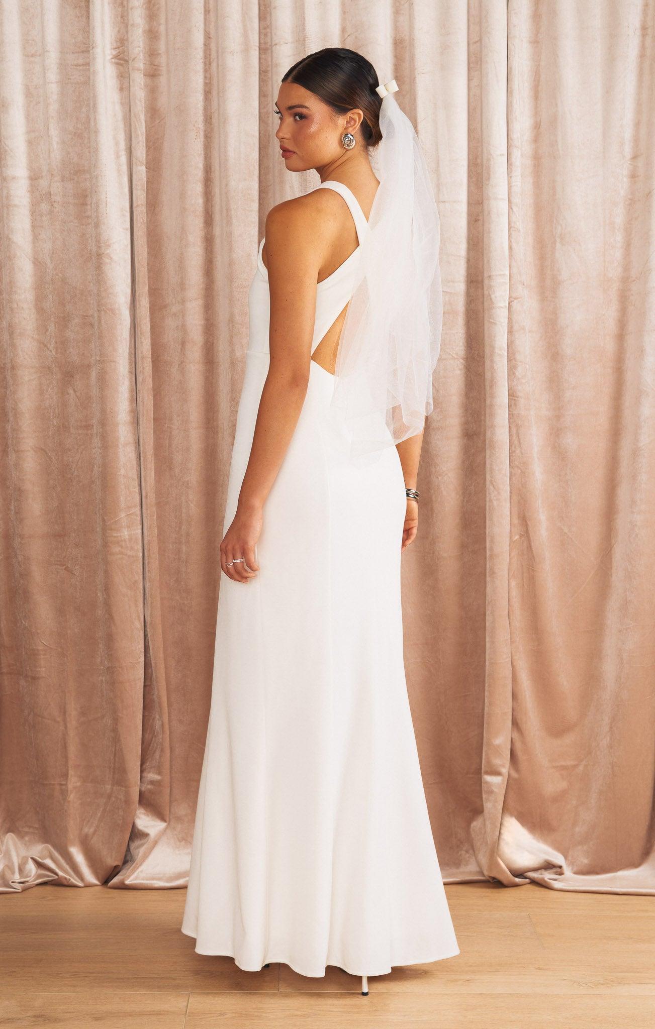 Rachel Maxi Dress ~ White Stretch Product Image