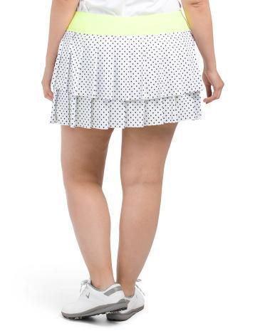 Layered Pleated Short Skort for Women | Polyester/Spandex Product Image