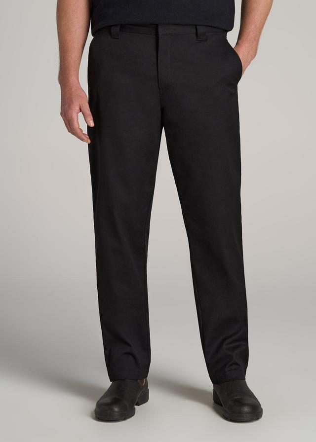 LJ&S Stretch Twill STRAIGHT-LEG Work Pants for Tall Men in Black Male Product Image