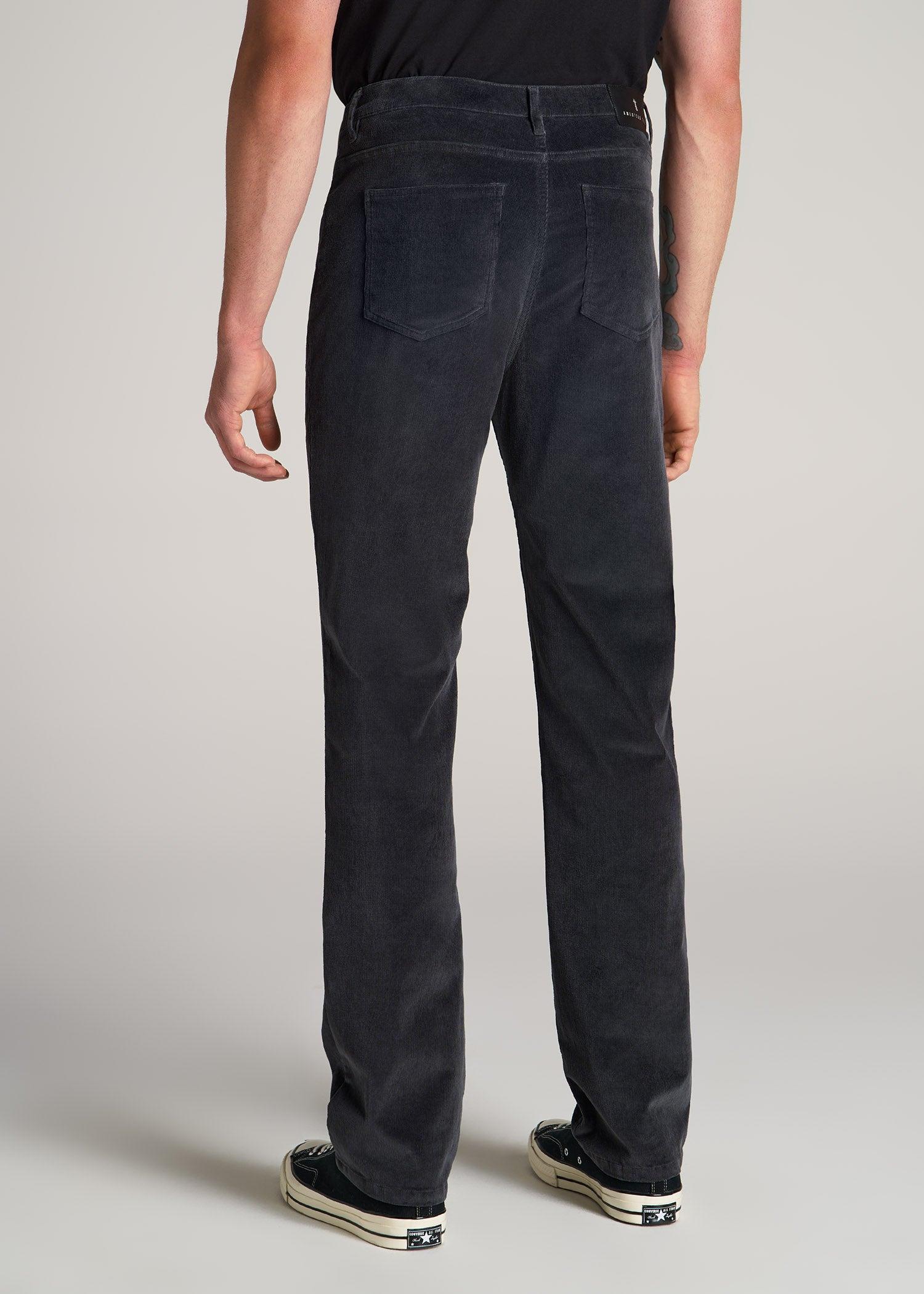 STRAIGHT-LEG Stretch Corduroy Pants for Tall Men in Iron Grey Male Product Image