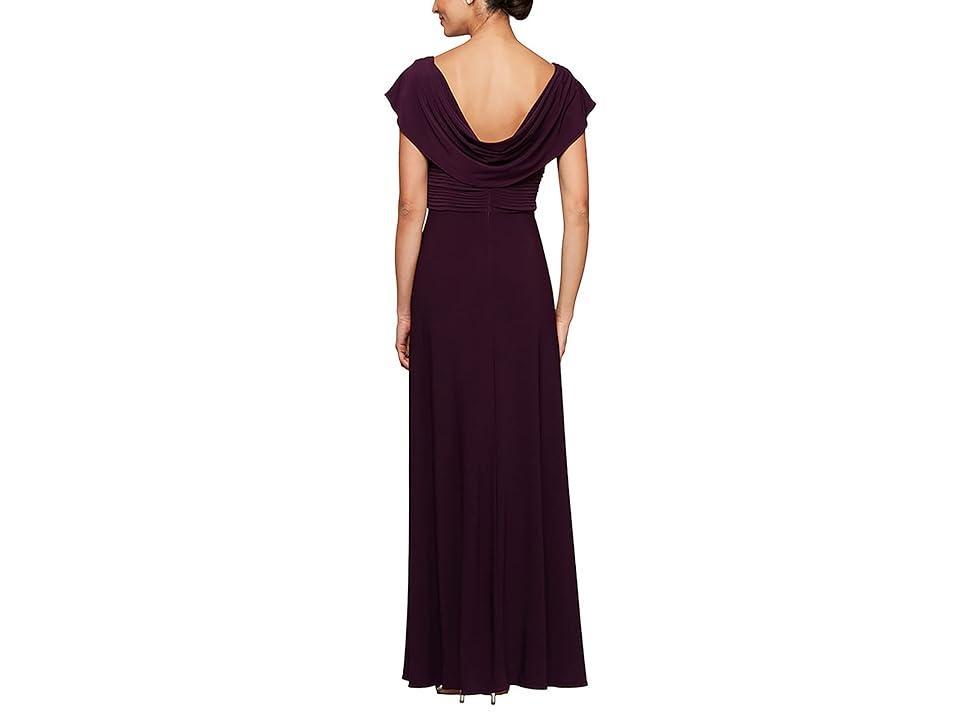 Alex Evenings Cowl Neck Beaded Waist Gown Product Image