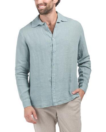 Long Sleeve Linen Shirt for Men Product Image