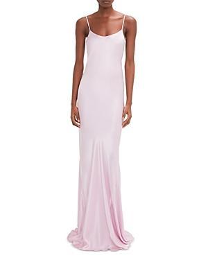 Satin Maxi Slip Dress In Rosa Product Image