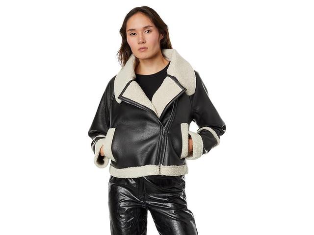 Womens Chrisley Faux Leather Moto Jacket Product Image