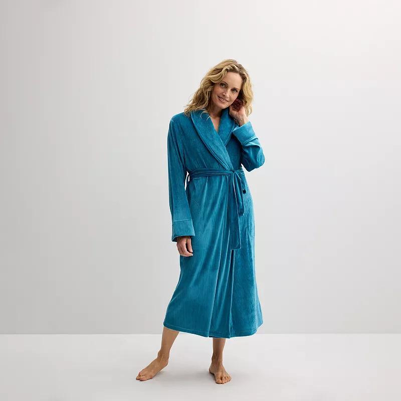 Womens Croft & Barrow Velour Robe Product Image