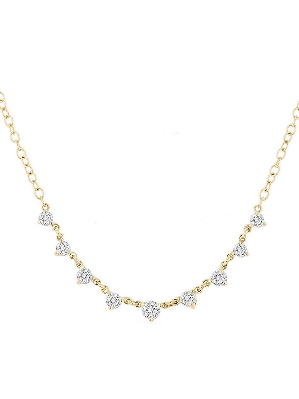 Rachel Reid 14K Yellow Gold Diamond Collar Necklace, 18 Product Image