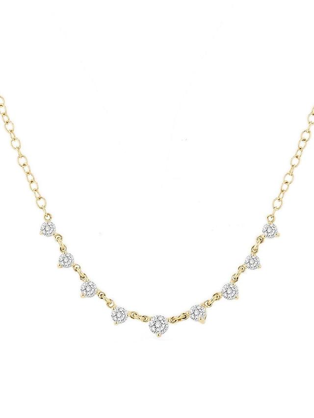 Rachel Reid 14K Yellow Gold Diamond Collar Necklace, 18 Product Image