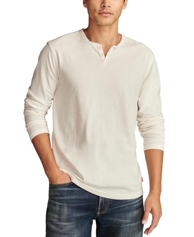 Lucky Brand Mens Long Sleeve Burnout Notch Shirt Product Image