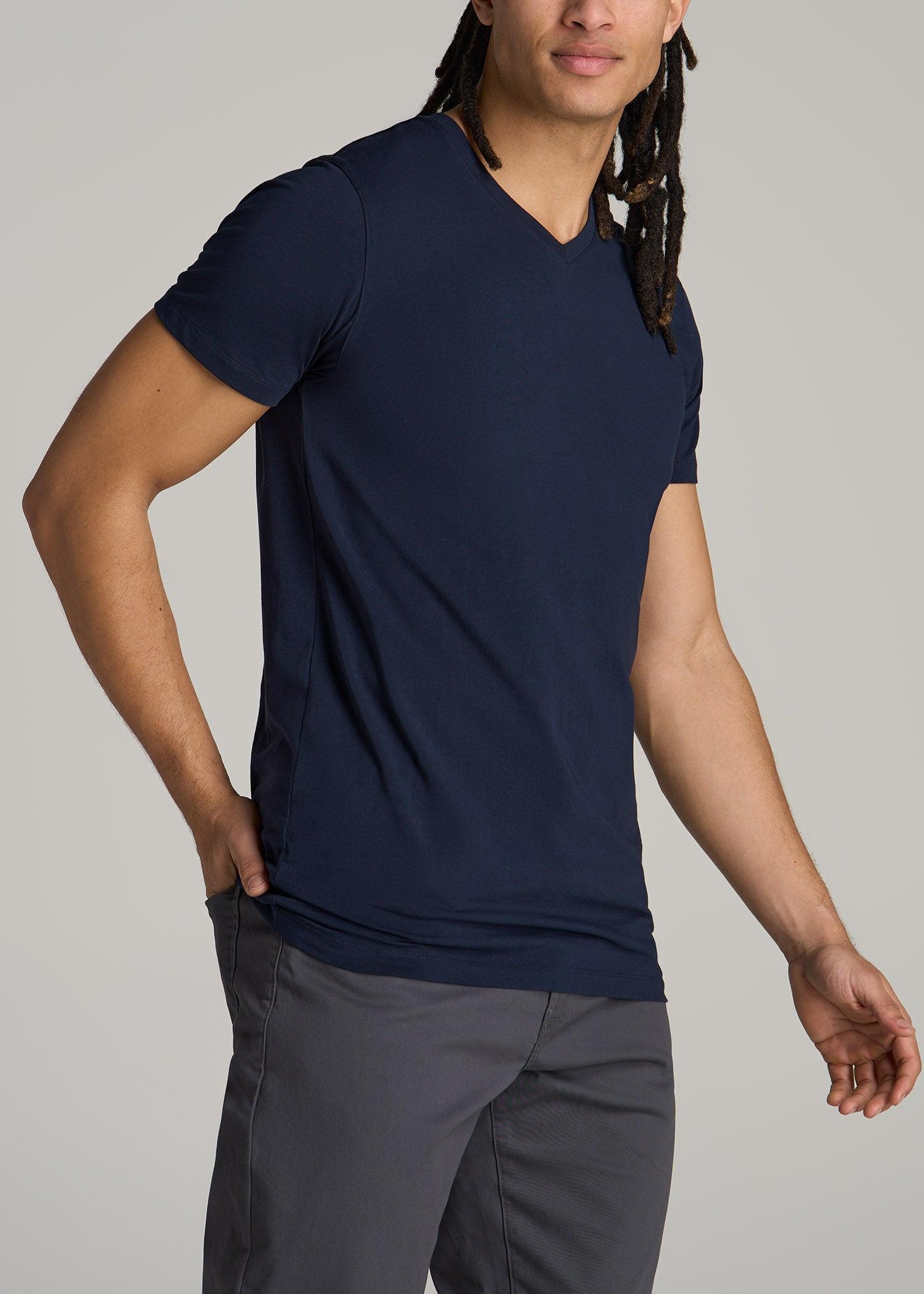 The Essential MODERN-FIT V-Neck Tee for Tall Men in White Product Image