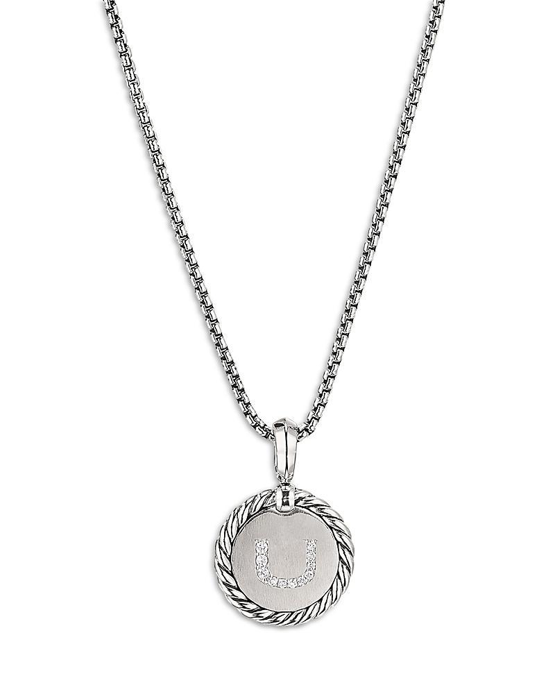 Womens Initial Charm with Pav Diamonds Product Image