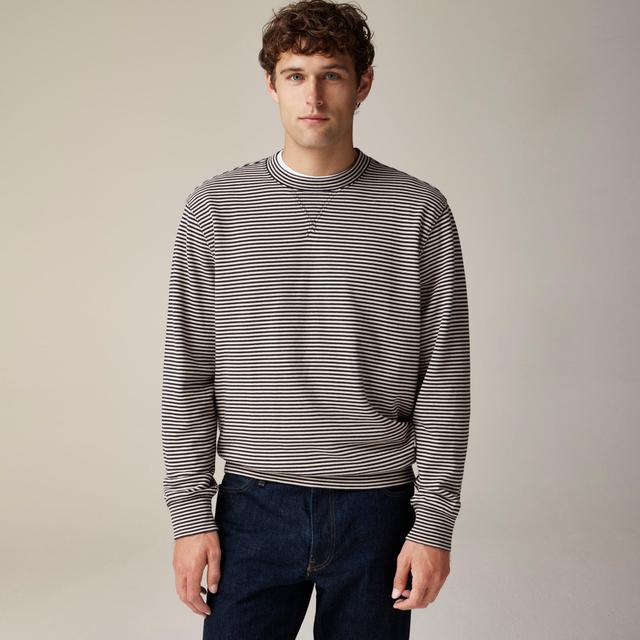 Lightweight french terry sweatshirt in stripe Product Image