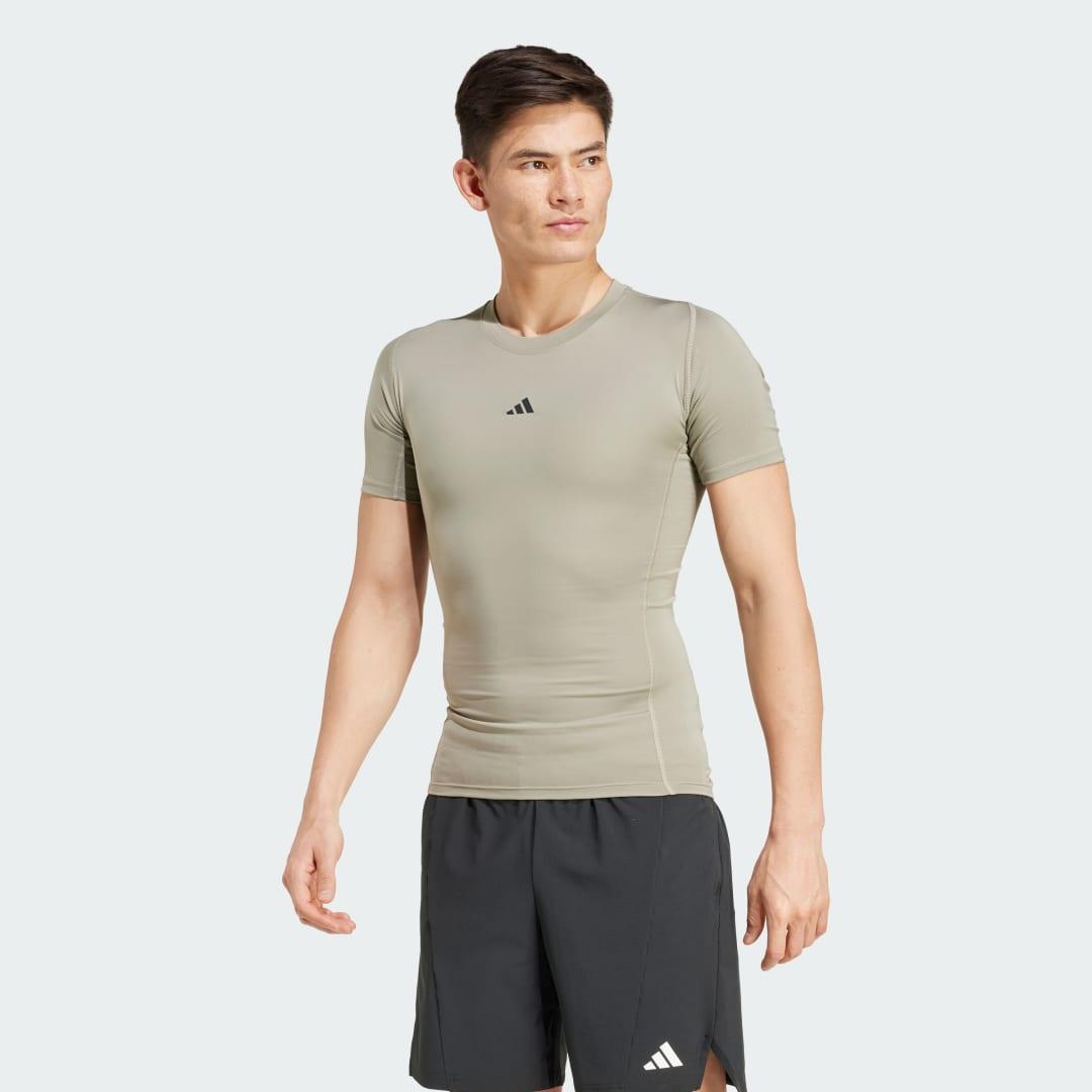 adidas Techfit Compression Training Tee White M Mens Product Image