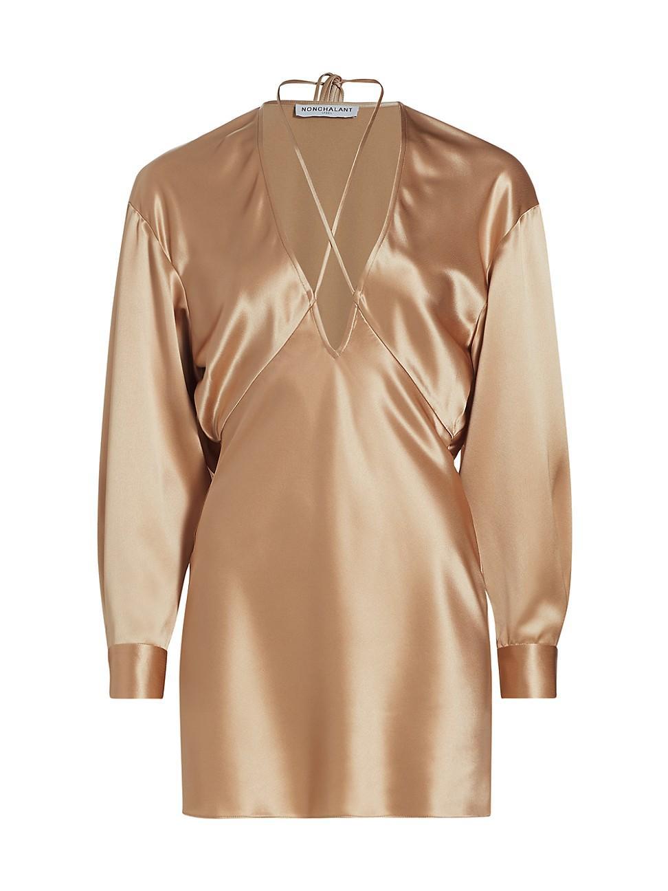 Womens Terra Satin Minidress product image