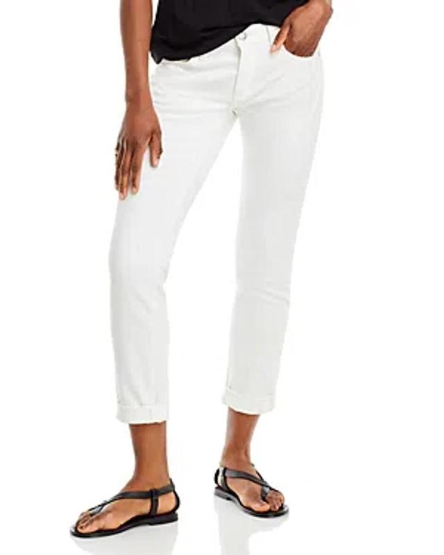 Dre Slim Boyfriend Ankle Jeans In Optic White Product Image