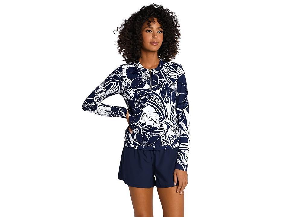 La Blanca At The Playa Rashguard (Indigo) Women's Swimwear Product Image