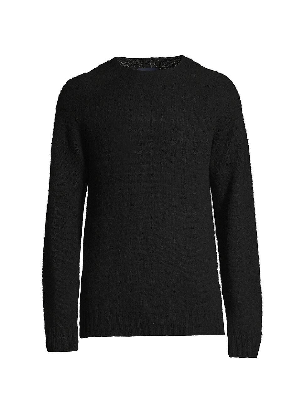 Mens Brushed Shetland Crewneck Sweater Product Image