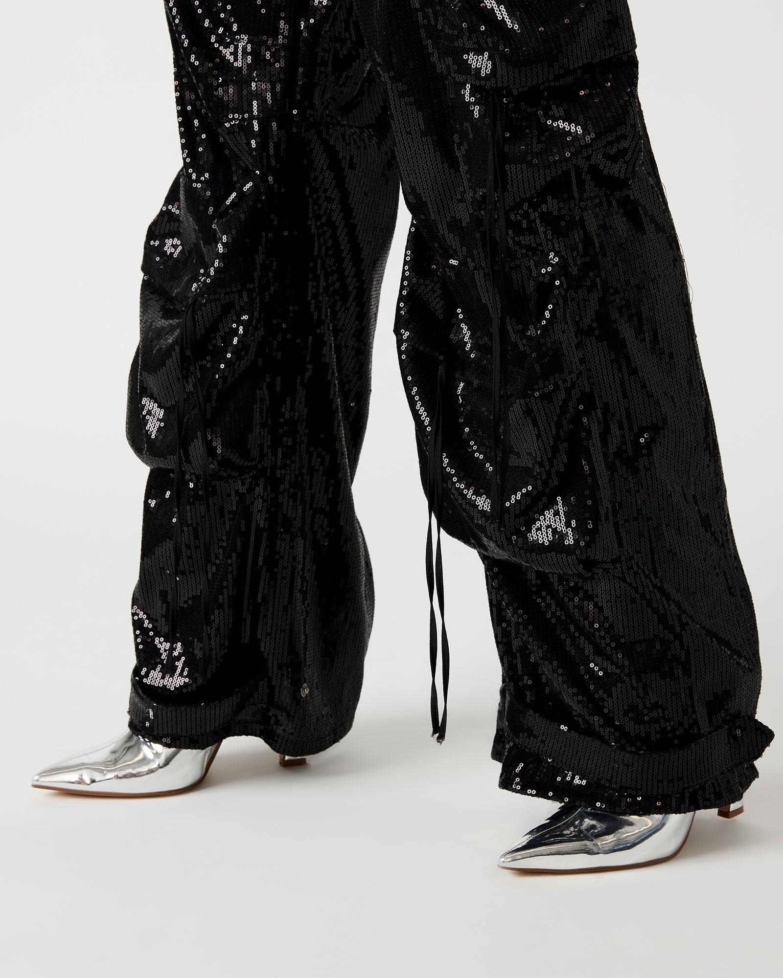 DUO SEQUIN PANT BLACK Female Product Image