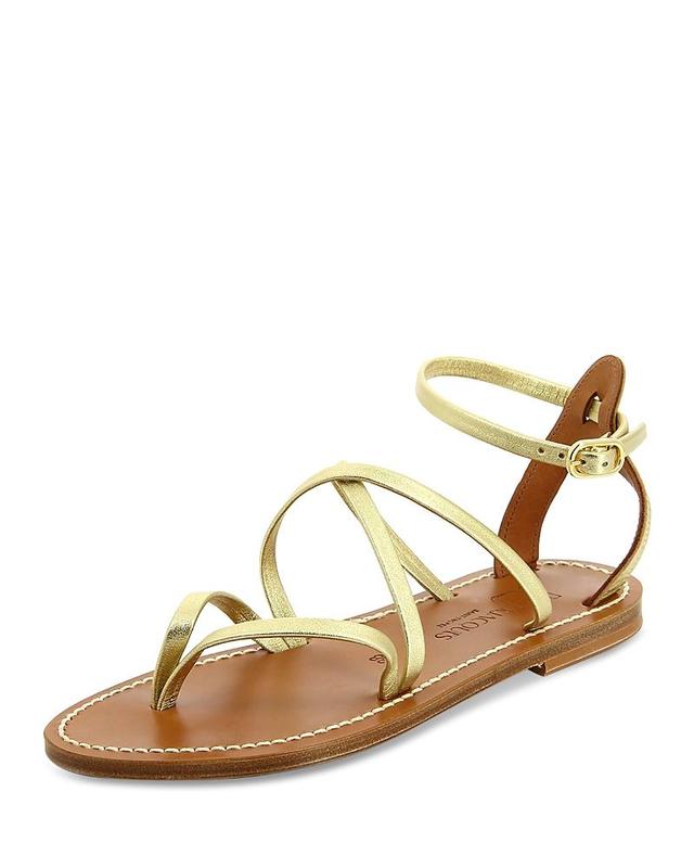 K.Jacques Womens Epicure Strappy Leather Thong Flat Sandals Product Image