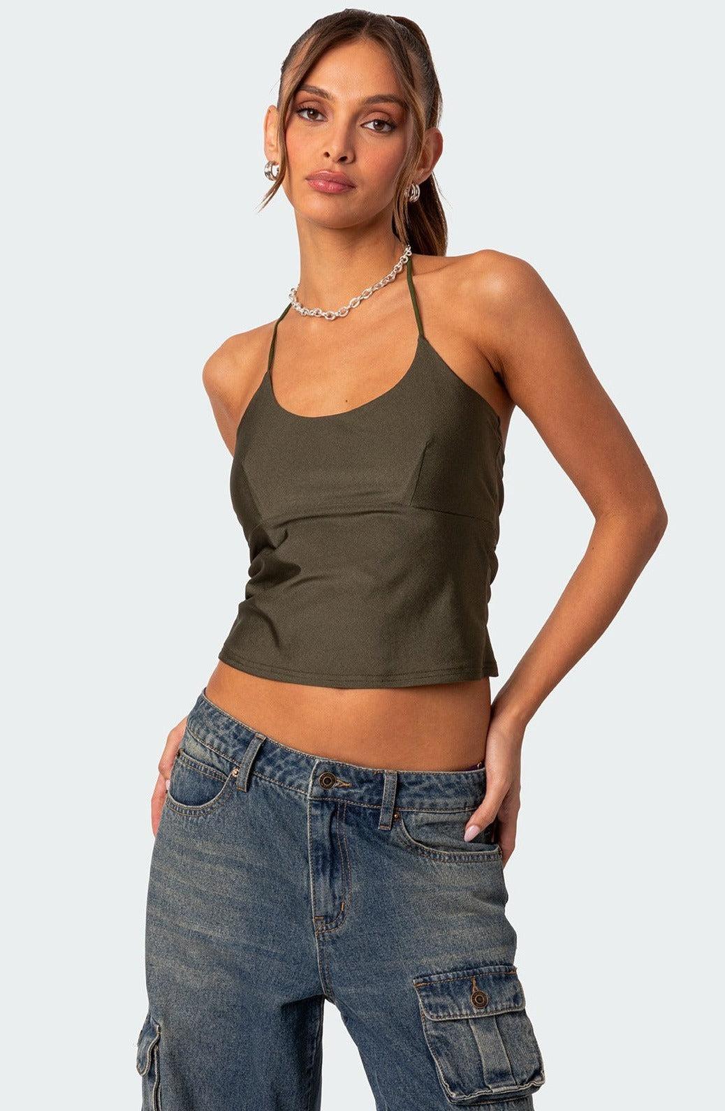 Sara Back Cut Out Tank Top product image