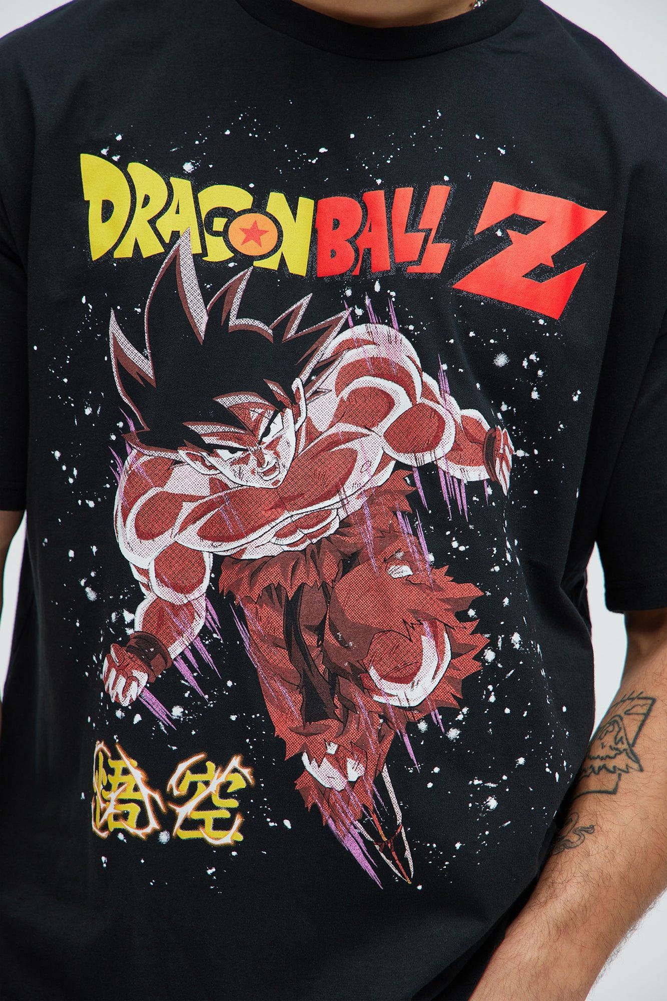 Dragon Ball Z Kaio-ken Goku Oversized Short Sleeve Tee - Black Product Image