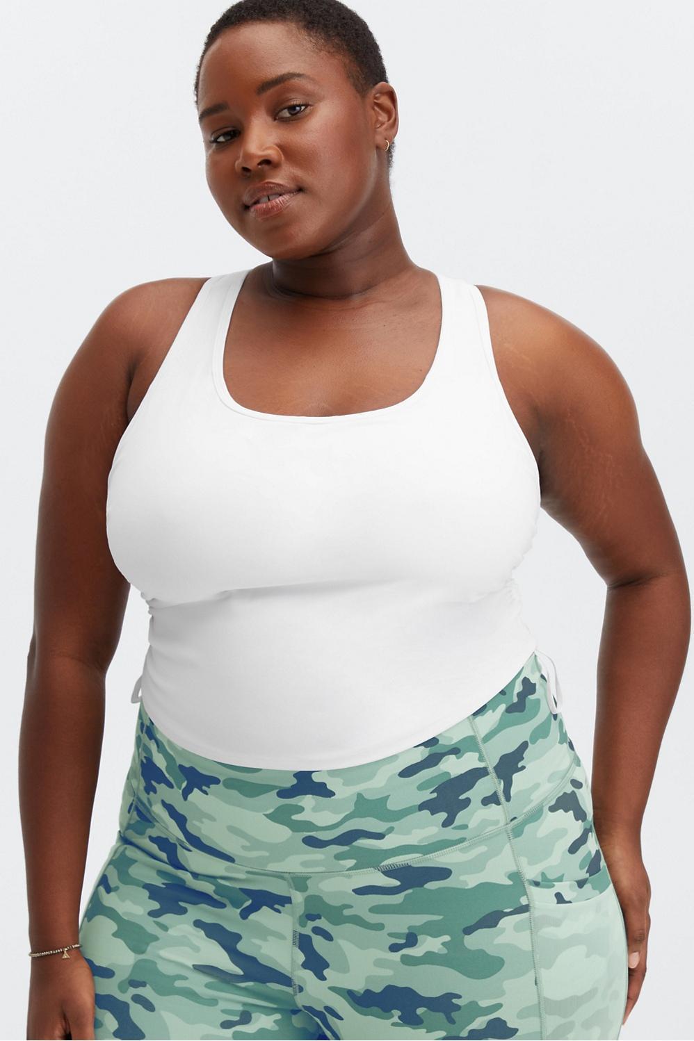 Fabletics Jacqueline Built-In Bra Tank Womens white Size S Product Image