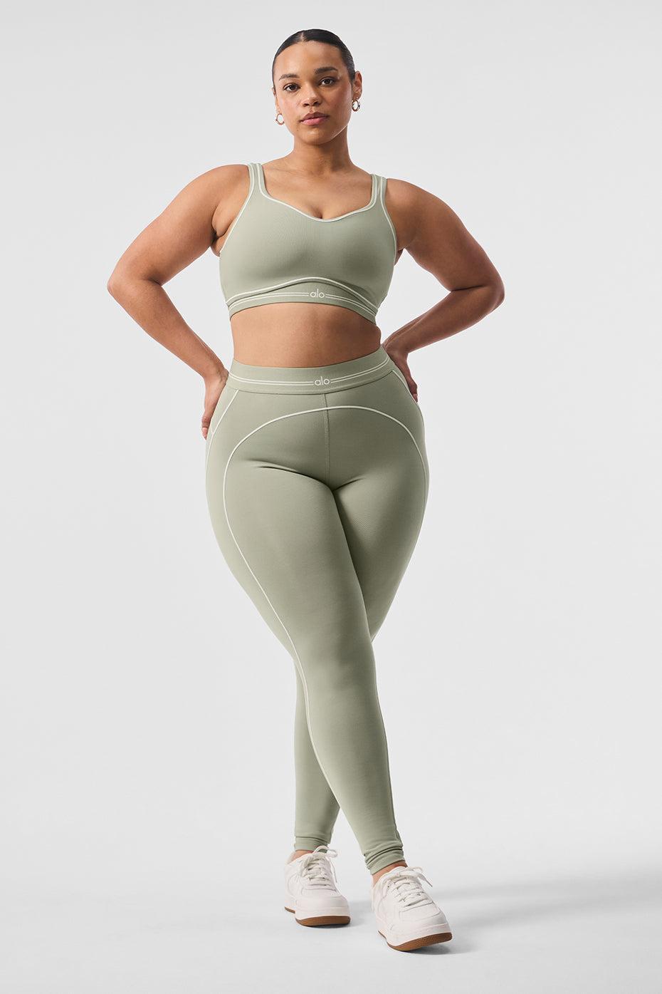 Airbrush High-Waist Heart Throb Legging - Limestone/White Female Product Image