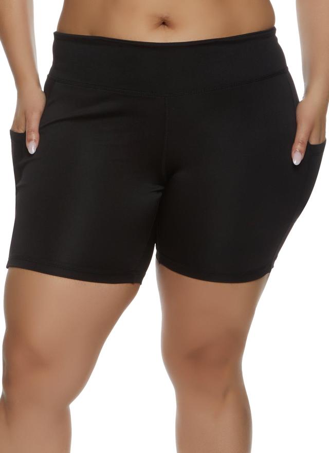 Womens Plus Size Side Pocket Bike Shorts Product Image