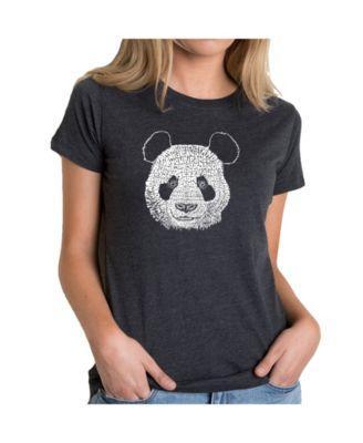 Women's Premium Word Art T-Shirt - Panda Face Product Image