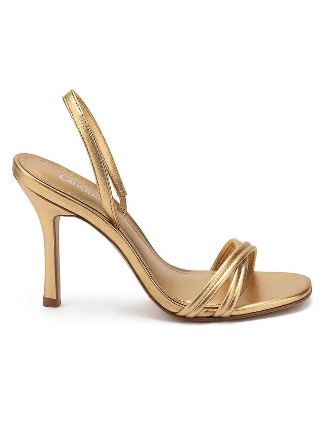 Womens Annie Metallic Leather Slingback Sandals Product Image