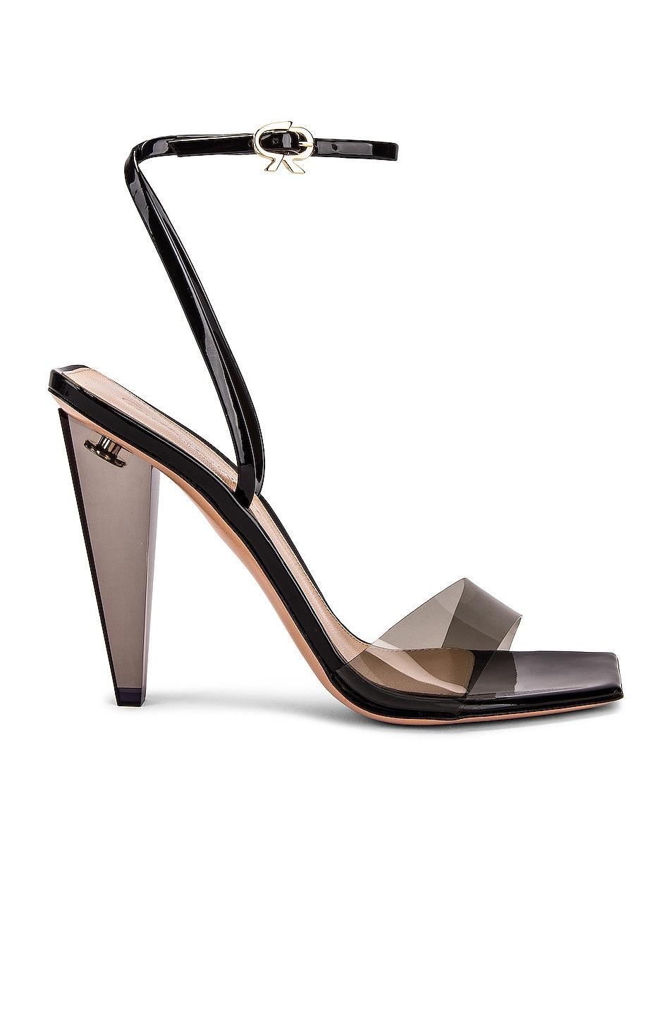 Gianvito Rossi Odyssey Heels in Fume & Black - Black. Size 35.5 (also in 37.5). Product Image