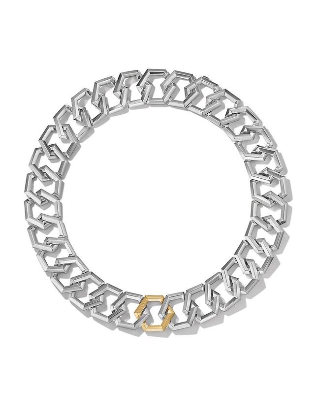 Womens Carlyle Necklace in Sterling Silver with 18K Yellow Gold Product Image