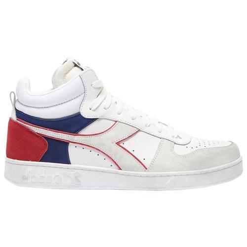 Diadora Mens Magic Basket Mid - Basketball Shoes Red/White/Navy Product Image