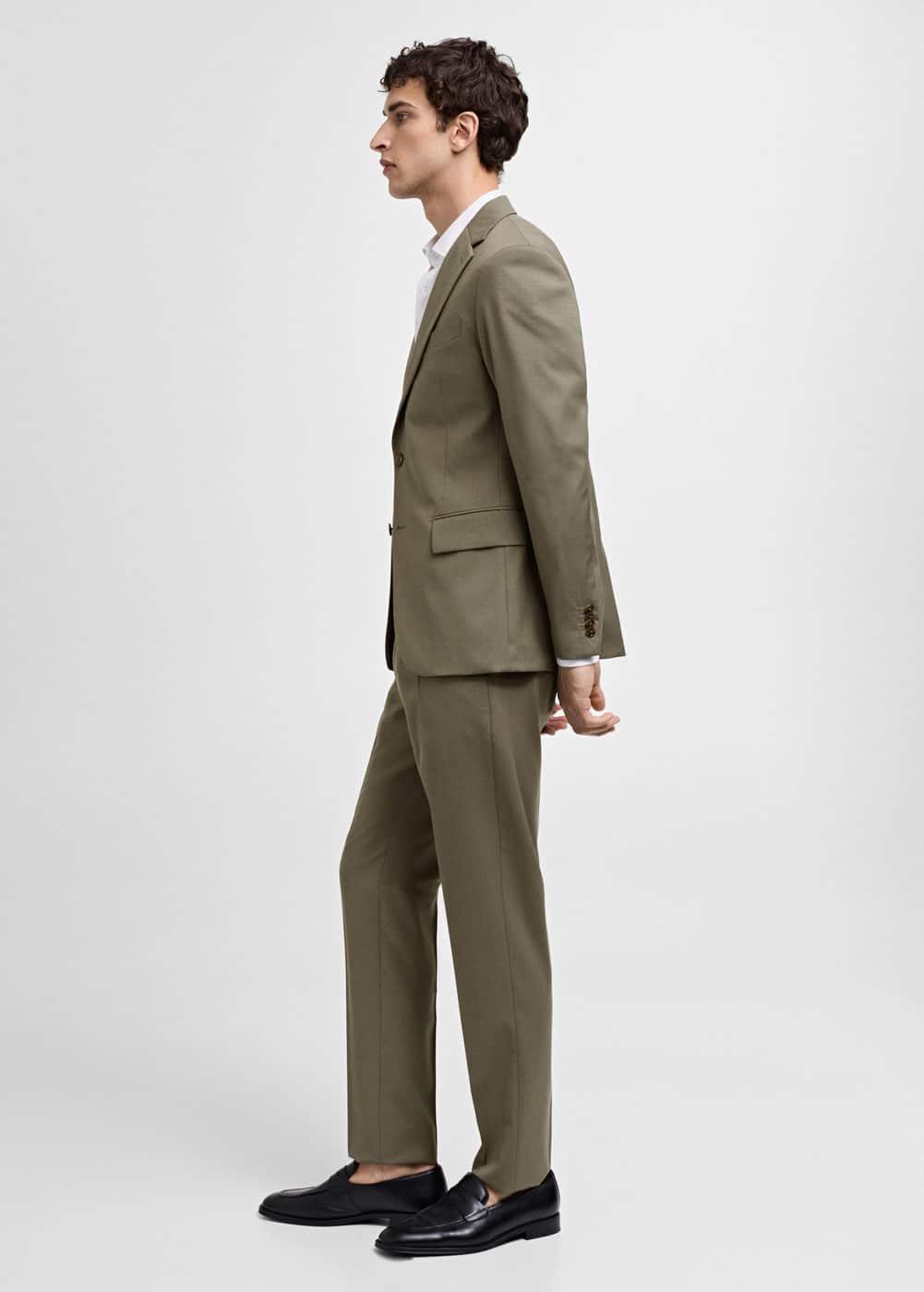 MANGO MAN - 100% virgin wool slim-fit suit blazer pastel greenMen Product Image