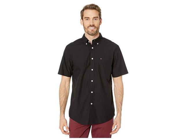 Tommy Hilfiger Maxwell Short Sleeve Button Down Shirt (Deep Knit ) Men's Clothing Product Image