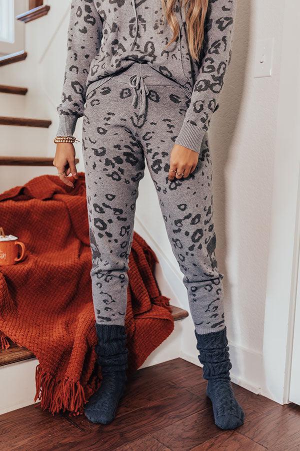 Cozy Surroundings Leopard Joggers Product Image