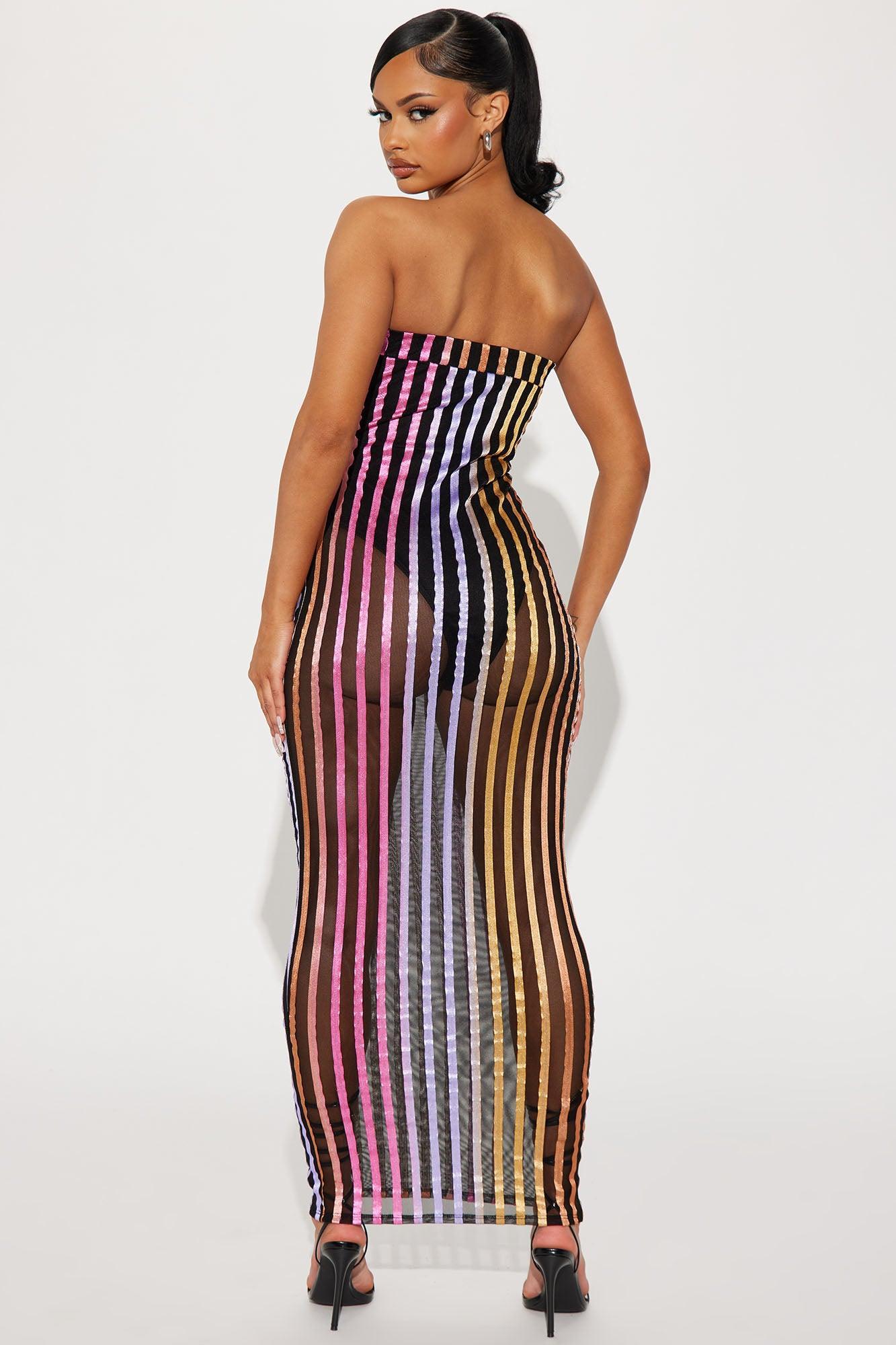 Julia Striped Maxi Dress - Black/combo Product Image