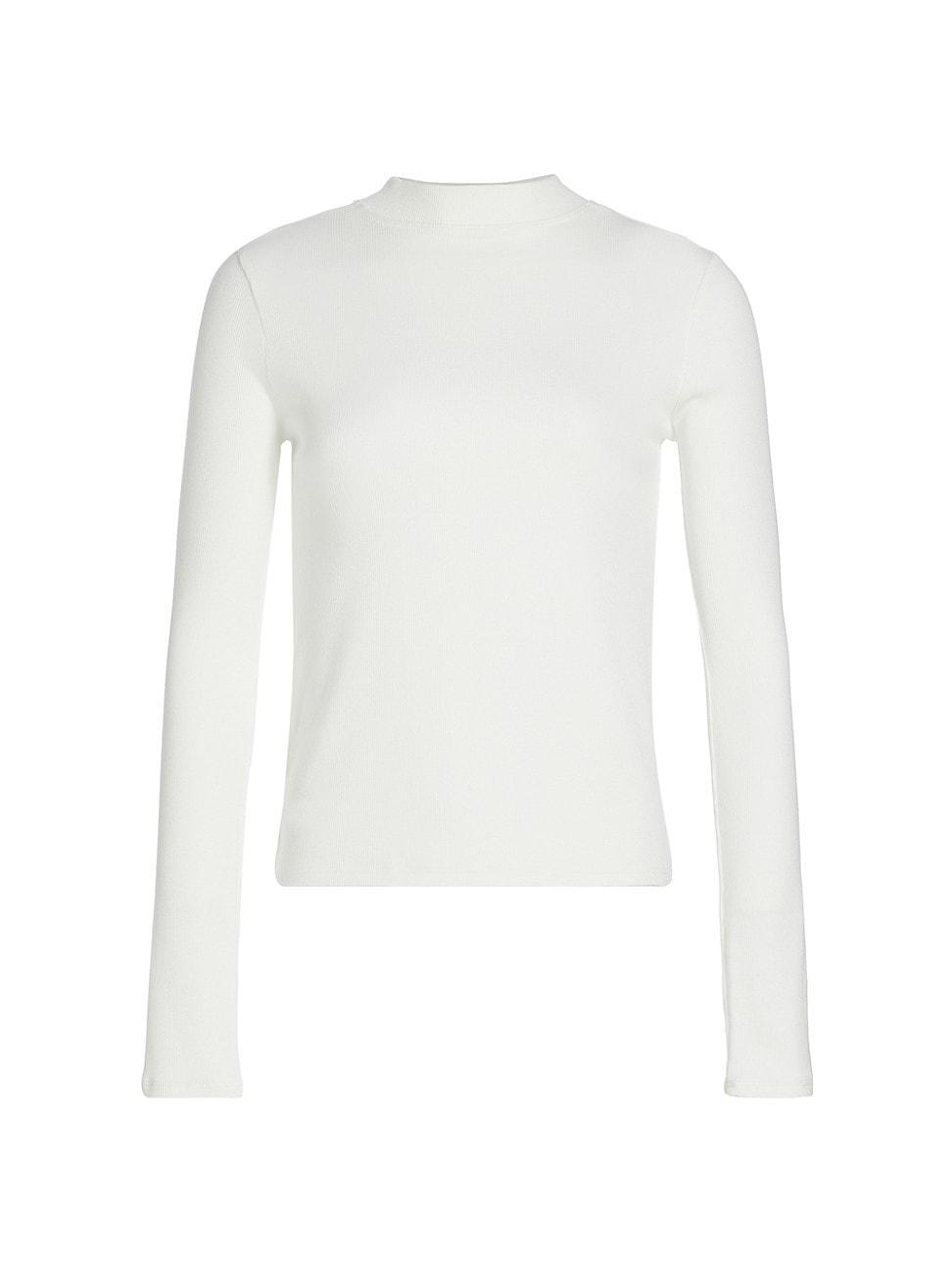 Womens Ribbed Mock Turtleneck Top product image