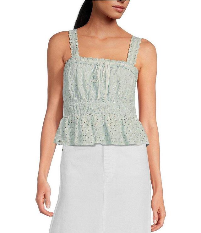 Sam Edelman Doria Lace Trim Square Neck Sleeveless Tank Product Image