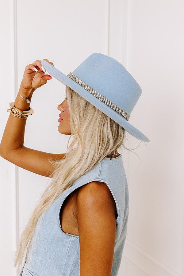 Downtown Nashville Felt Fedora in Sky Blue Product Image