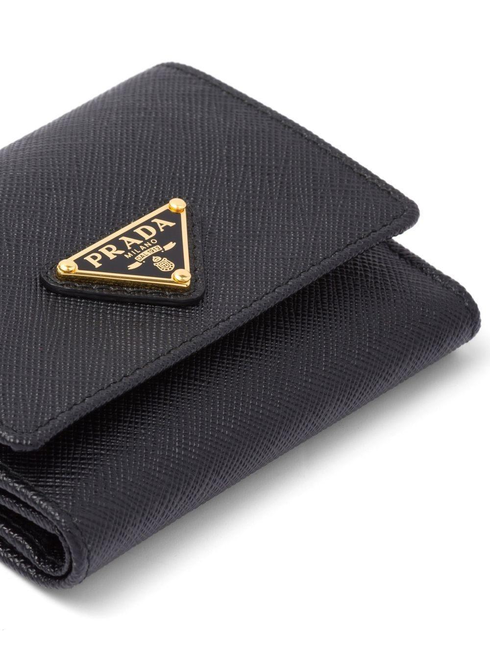 Logo-plaque Leather Wallet In Black Product Image