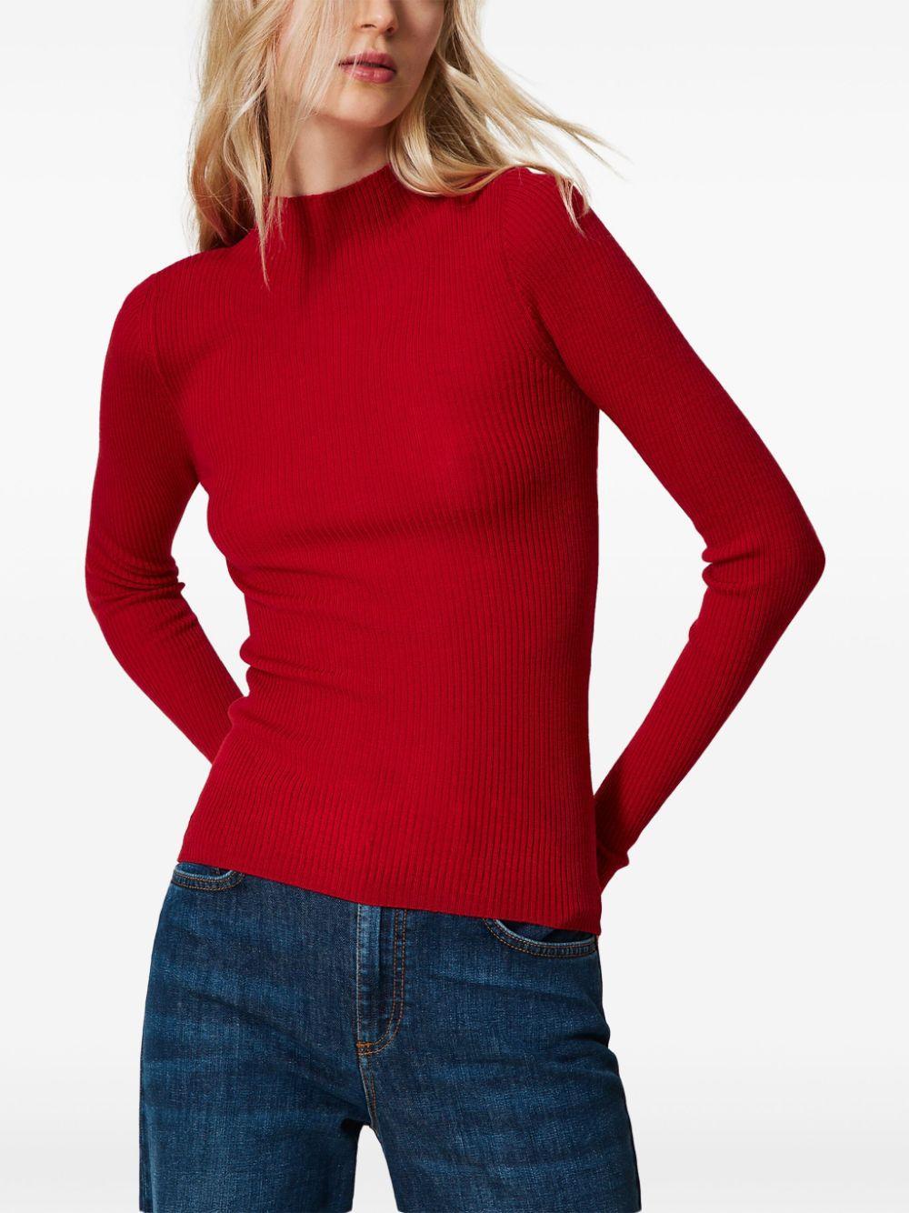 high-neck seamless sweater  Product Image